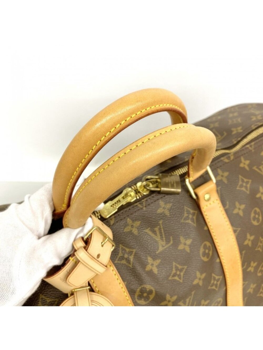 Louis Vuitton Boston Bag Monogram Keepall Bandouliere 55 Brown - Picture 10 of 10